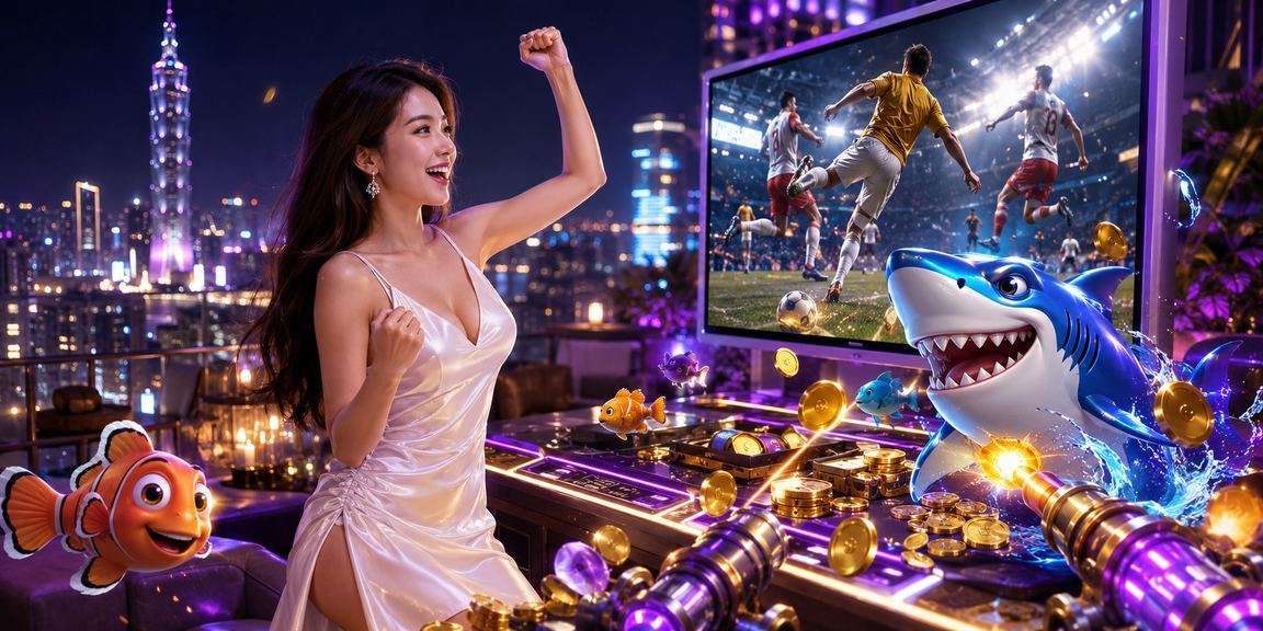 Trò chơi bắn cá neon sôi động về đêm tại TP. Hồ Chí Minh với hiệu ứng ánh sáng rực rỡ